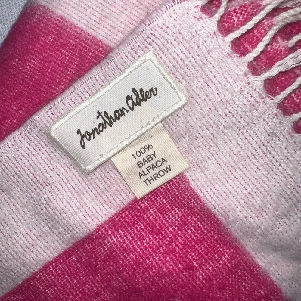 Jonathan Adler X PINK Baby Alpaca Geometric Throw blanket